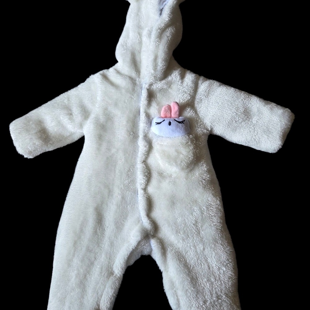Adorable Cream Kids Hooded Onesie